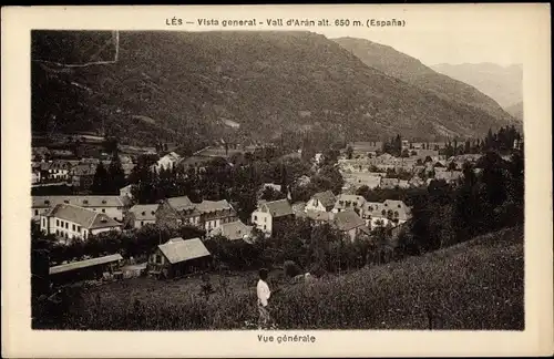 Ak Lés Lérida Lleida Val d’Aran Valle de Aran Katalonien, Gesamtansicht