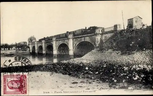 Ak Irún Baskenland Spanien, Puente Internacional del Ferrocarril