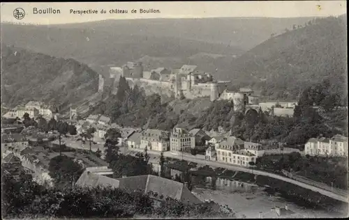 Ak Bouillon Wallonien Luxemburg, Le Chateau de Bouillon, Panorama