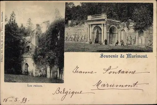Ak Mariemont Morlanwelz Wallonien Hennegau Belgien, Les Ruines