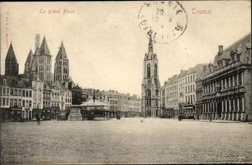 Ak Tournai Wallonien Hennegau, La grand Place