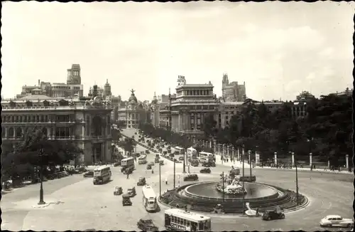 Ak Madrid Spanien, La Cibeles y calle de Alcala
