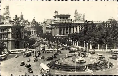 Ak Madrid Spanien, La Cibeles y calle de Alcala