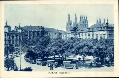 Ak Burgos Kastilien und León, Plaza Mayor