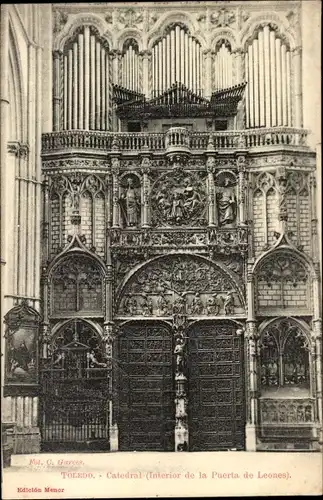 Ak Toledo Kastilien La Mancha Spanien, Catedral, Interior de la Puerta de Leones