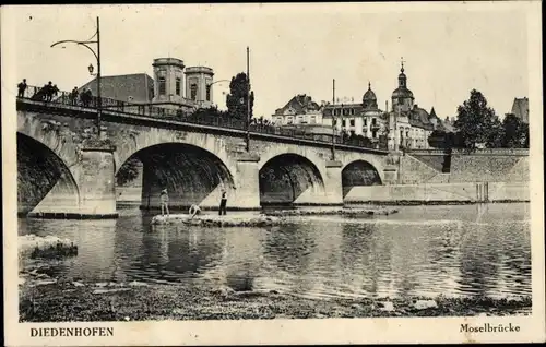 Ak Thionville Diedenhofen Lothringen Moselle, Moselbrücke