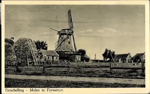 Ak Formerum Terschelling Friesland Niederlande, Molen