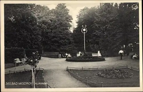 Ak Międzyzdroje Ostseebad Misdroy Pommern, Kurpark