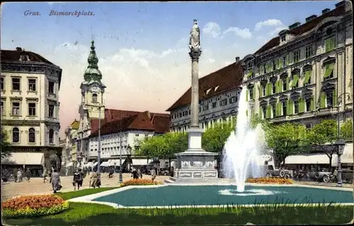 Ak Graz Steiermark, Bismarckplatz