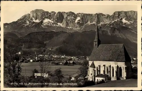 Ak Hallein in Salzburg, St Margarethen Kirche Untersberg