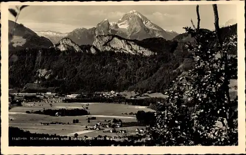Ak Hallein in Salzburg, Gesamtansicht, Kaltenhausen, Watzmann
