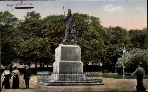 Ak Metz Moselle, Denkmal von Marschall Ney