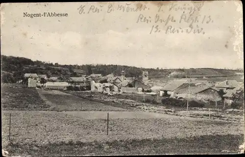 Ak Nogent l'Abbesse Marne, Ortsblick