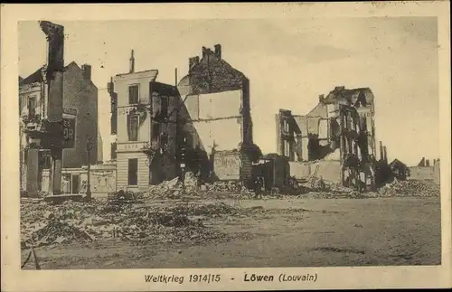 Ak Louvain Leuven Löwen Flandern Flämisch Brabant, Weltkrieg 1914/1915