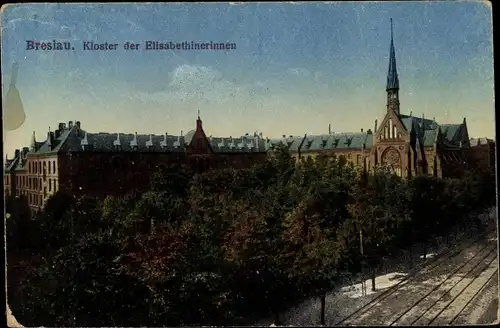 Ak Breslau in Schlesien, Kloster der Elisabethinerinnen