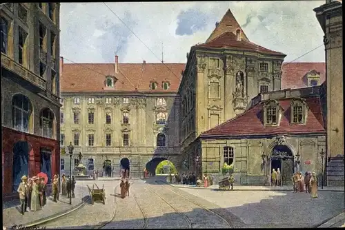 Künstler Ak Denner, P., Breslau in Schlesien, Blick von der Schmiedebrücke