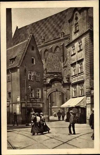 Ak Breslau in Schlesien, Ecke Oder und Nikolaistraße, G. Louis Kleemann, Butterhandlung