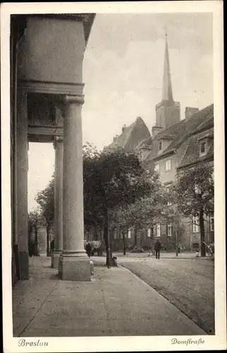 Ak Breslau in Schlesien, Domstraße