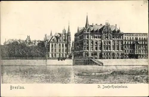 Ak Breslau in Schlesien, St Josefskrankenhaus