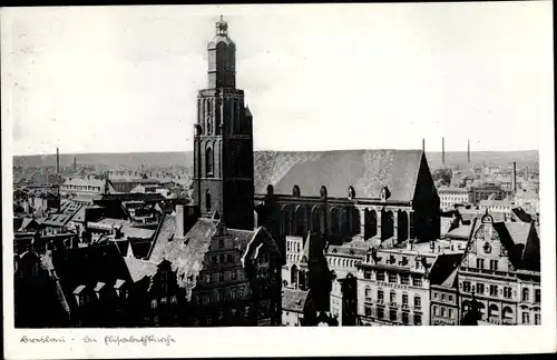 Ak Breslau in Schlesien, St. Elisabethkirche
