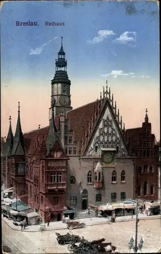 Ak Breslau in Schlesien, Rathaus