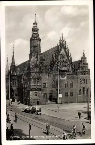 Ak Breslau in Schlesien, Rathaus am Ring