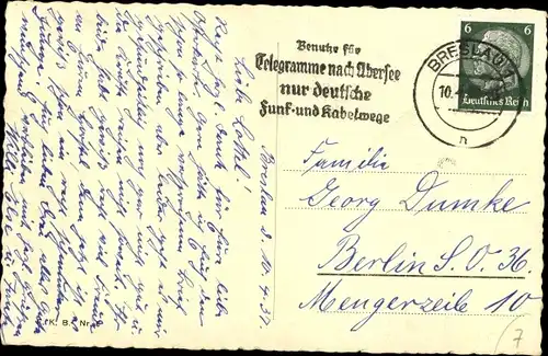 Ak Breslau in Schlesien, Postscheckamt