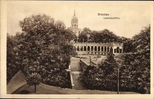 Ak Breslau (Wrocław) in Schlesien, Liebichshöhe