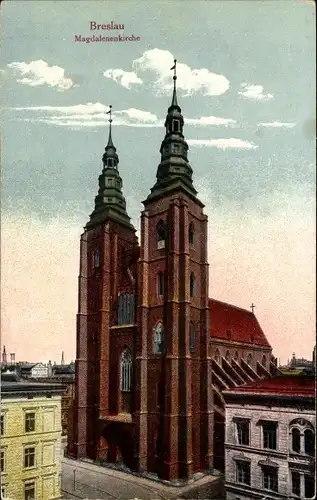 Ak Breslau (Wrocław) in Schlesien, Magdalenenkirche