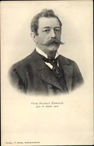 Ak Fürst Heribert von Bismarck, Portrait