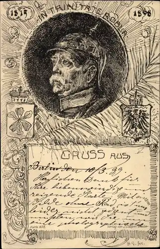 Künstler Ak, Otto von Bismarck, Portrait
