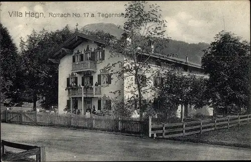 Ak Rottach Egern am Tegernsee in Oberbayern, Villa Hagn, Rottach No. 17 a