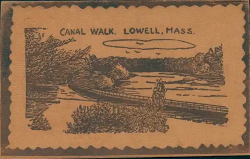 Leder Ak Lowell Massachusetts USA, Canal Walk