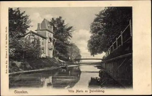 Ak Ginneken en Bavel Nordbrabant, Villa Maria en Duivelsbrug