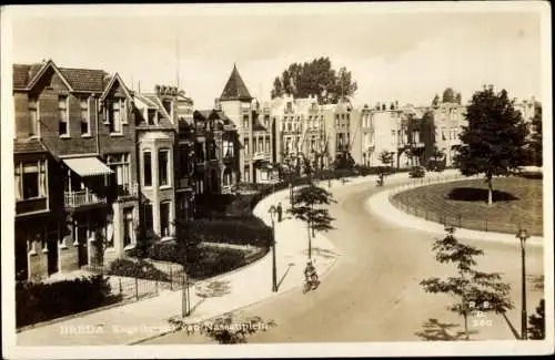 Ak Breda Nordbrabant Niederlande, Engelbrecht van Nassauplein, Straßenpartie