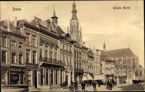 Ak Breda Nordbrabant Niederlande, Groote Markt