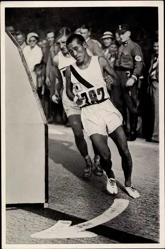 Sammelbild Olympia 1936, Marathonläufer Son, Harper