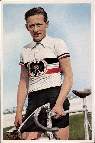 Sammelbild Olympia 1936, Radrennfahrer Toni Merkens