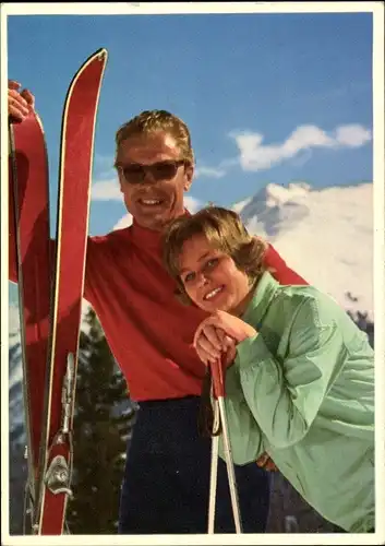 Ak Mit Agfacolor kann jeder farbig photographieren, Negativfilm CN 17 Umkehrfilm CT 18, Reklame, Ski