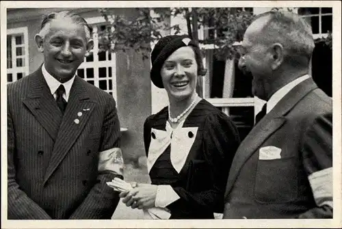 Sammelbild Olympia 1936, Deutsche Fechter, Erwin Casmir, Hedwig Haß, Erckrath de Bary