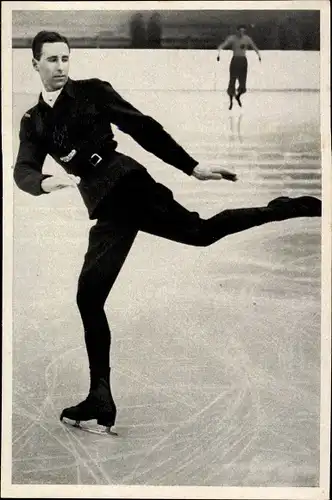 Sammelbild Olympia 1936, Kanadischer Eiskunstläufer Montgomery Wilson