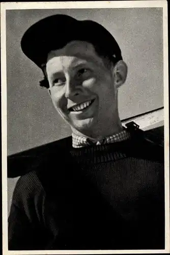 Sammelbild Olympia 1936, Skifahrer Franz Pfnür