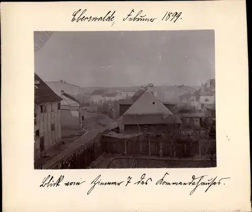 Foto Eberswalde im Kreis Barnim, Blick auf den Ort von Zimmer 7 aus, 1899