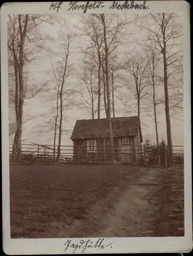 Foto Meckbach Ludwigsau in Hessen, Blick auf die Jagdhütte