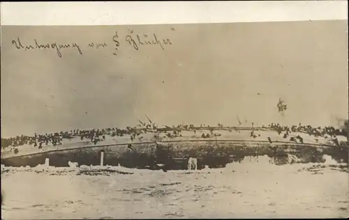 Foto Ak Deutsches Kriegsschiff, SMS Blücher, Untergang