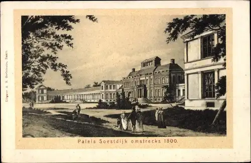 Ak Soestdijk Utrecht Niederlande, Paleis, omstrecks 1800