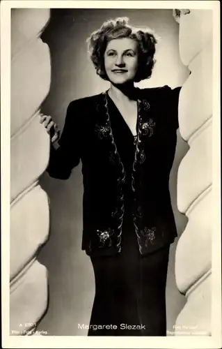 Ak Schauspielerin Margarete Slezak, Portrait