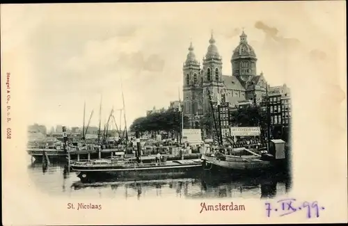 Ak Amsterdam Nordholland Niederlande, St. Nicolaas