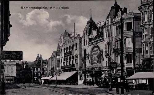 Ak Amsterdam Nordholland Niederlande, Rembrandtplein