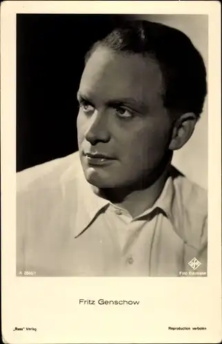 Ak Schauspieler Fritz Genschow, Portrait, UFA Film, Ross Verlag A 2660 1